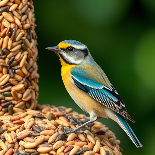 Bulk bird seed bags stacked neatly