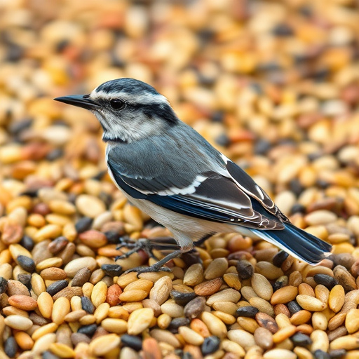 Bulk bird seed bags stacked neatly