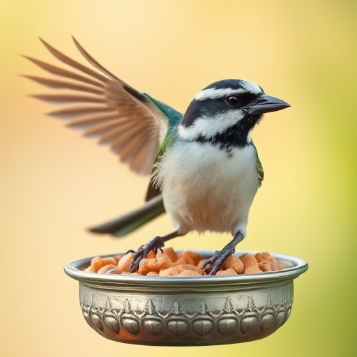 Customer holding bird seed delivery bag