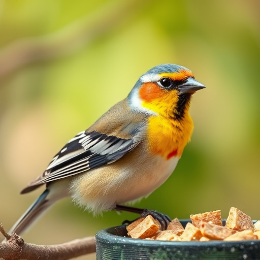 Customer holding bird seed delivery bag
