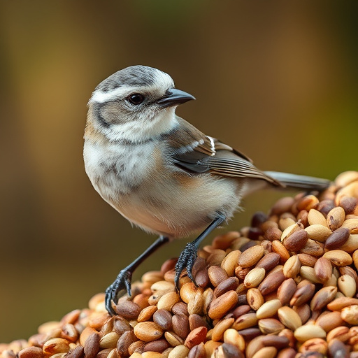 Dunnocks feeding on scattered seed mix