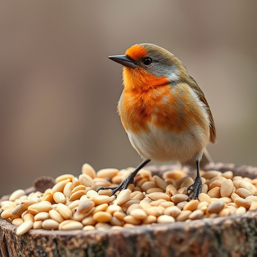 Fat balls in mesh feeder with tits