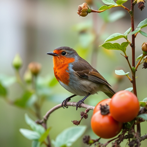 Fat balls placed near robin perch