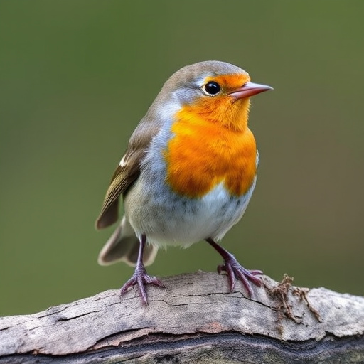 Robin eating mealworms from garden dish