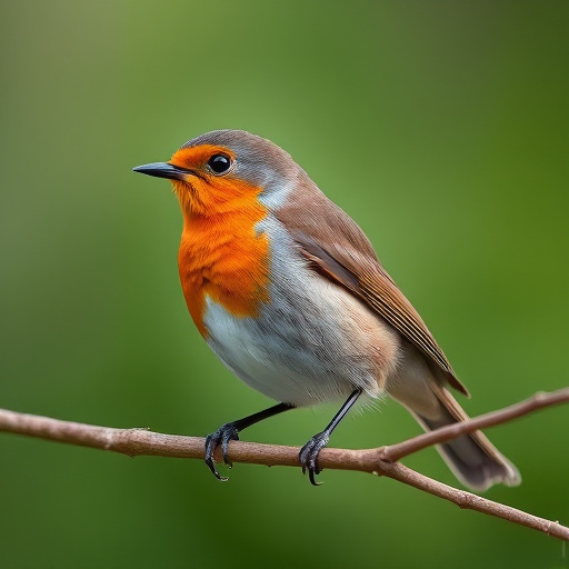 Robin eating mealworms from garden dish