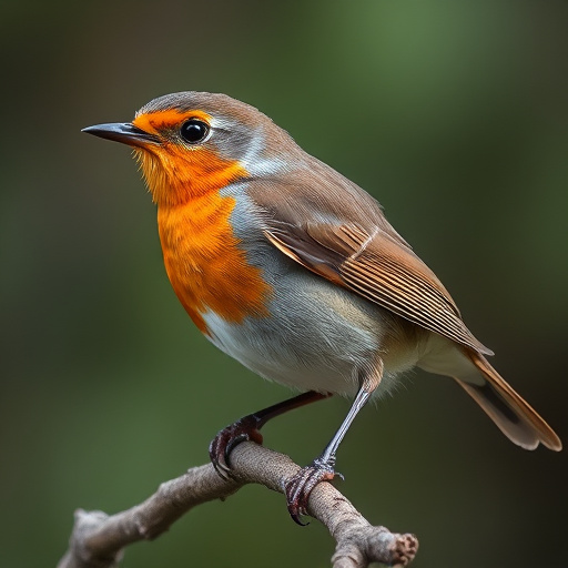 Robin feeding from low dish of suet