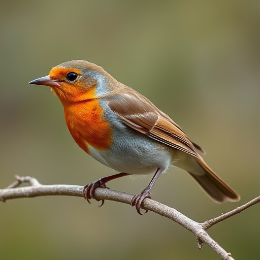 Robin feeding on sunflower heart pieces