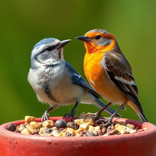 Selection of seed mixes for UK birds