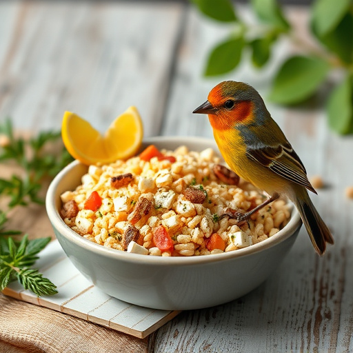 Small birds feeding on sunflower hearts