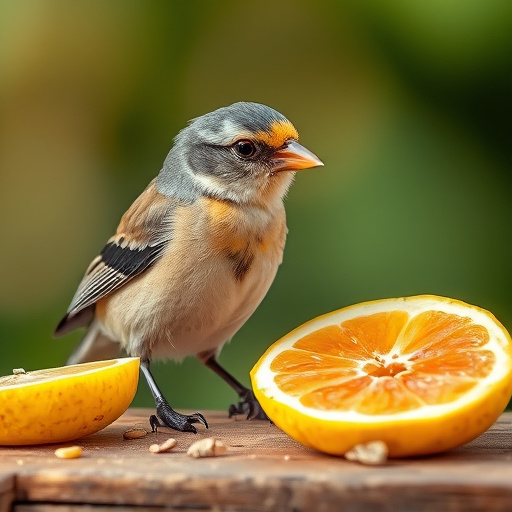 Small birds feeding on sunflower hearts