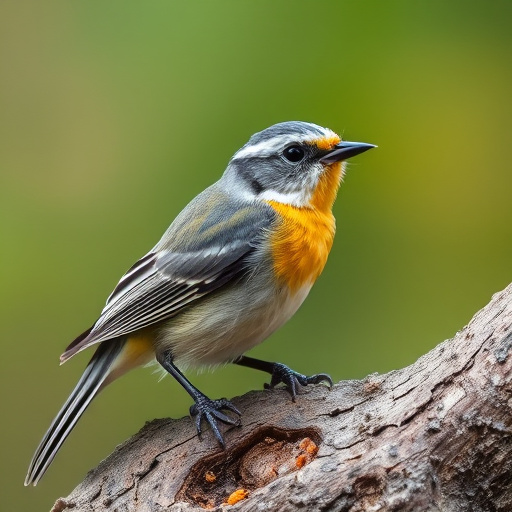 Small garden birds gathered around suet