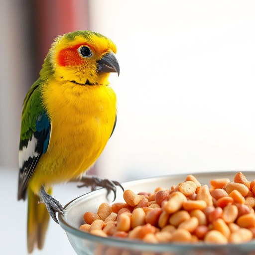 Stack of bird feed parcels indoors
