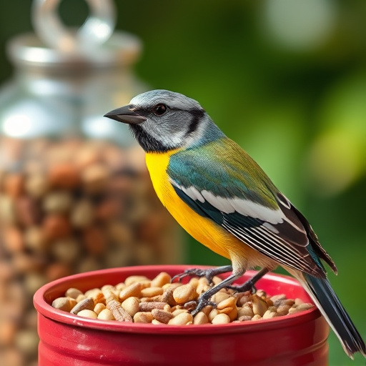Stack of bird feed parcels indoors