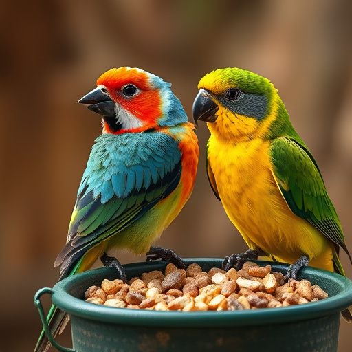 Suet blocks and seed mix displayed