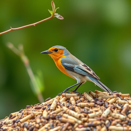 Sunflower seeds and millet in tray