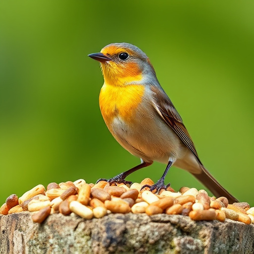 Sunflower seeds and millet in tray