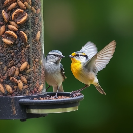 Assorted UK bird feed on webpage