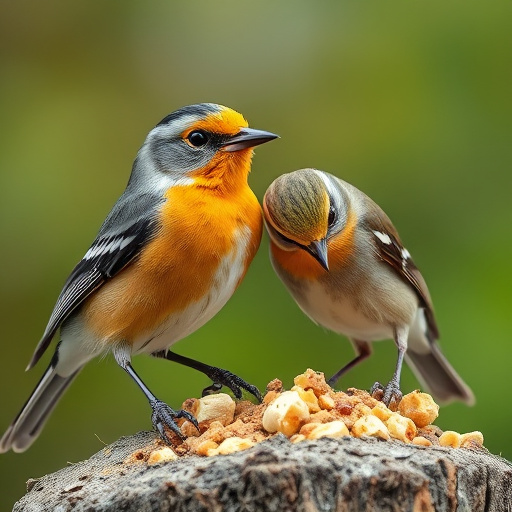 Assorted UK bird feed on webpage