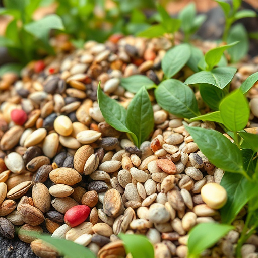 Bags of mixed bird seed varieties