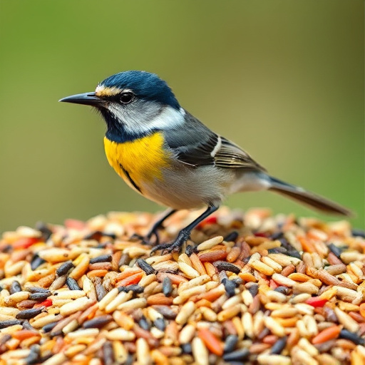 Bags of mixed bird seed varieties