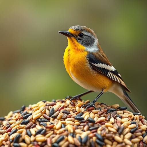 Bags of mixed bird seed varieties