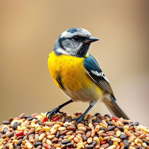 Bags of mixed bird seed varieties