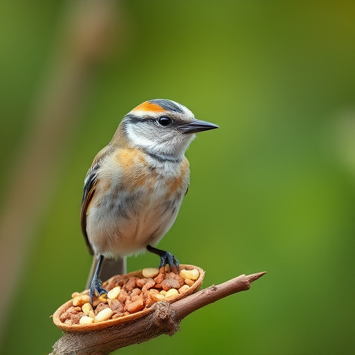 Basket with suet blocks and seed mix