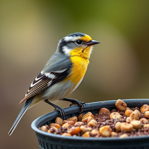 Basket with suet blocks and seed mix