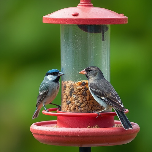 Basket with suet blocks and seed mix