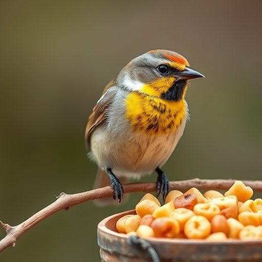 Bird food delivery box on doorstep