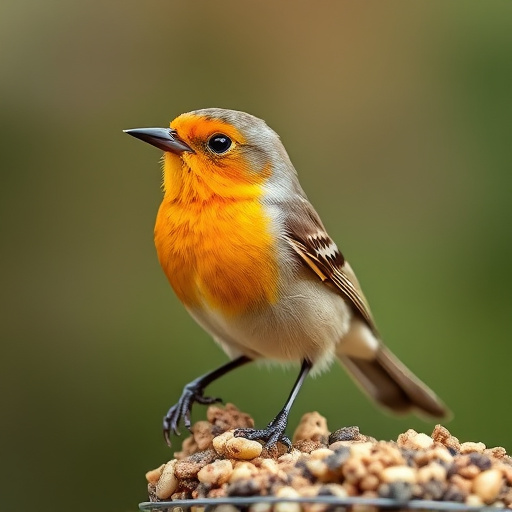 Bird food delivery box on doorstep