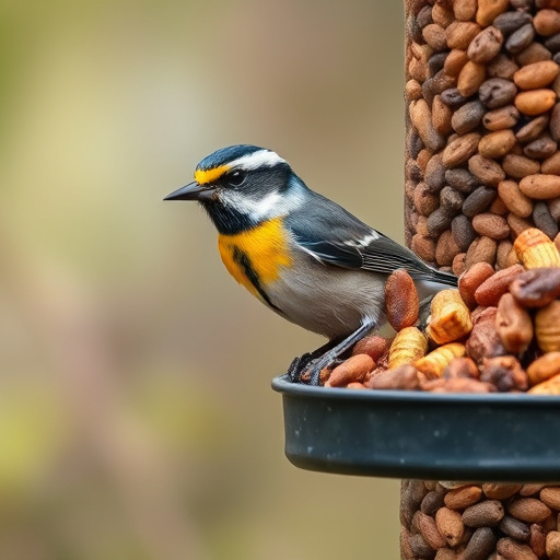 Bird food delivery box on doorstep