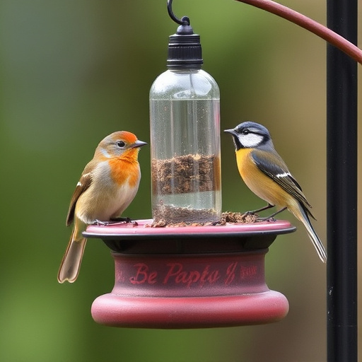 Bird food delivery box on doorstep