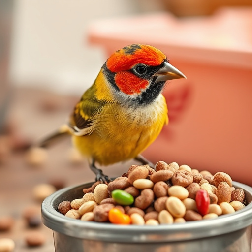Bird food delivery with feathers on box