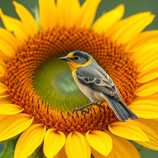 Birds feeding on sunflower hearts feeder