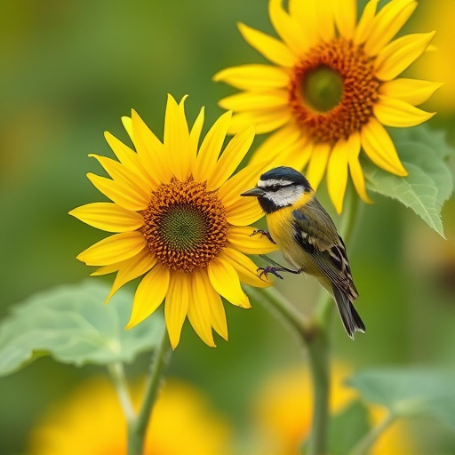 Birds feeding on sunflower hearts feeder