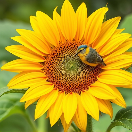 Birds feeding on sunflower hearts feeder