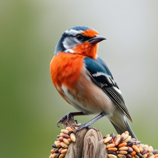 Bulk bird seed bags stacked neatly
