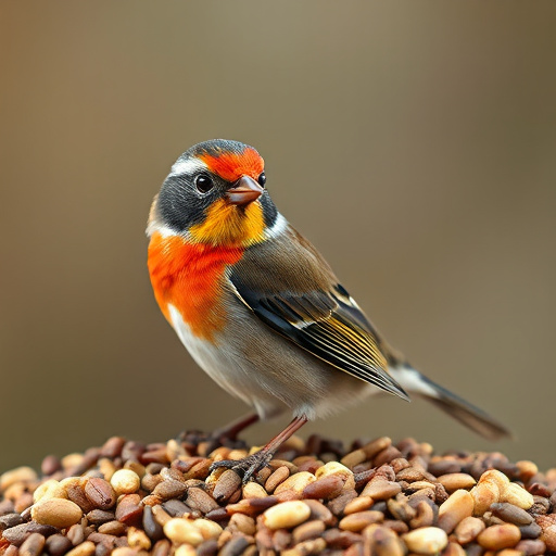 Bulk bird seed bags stacked neatly