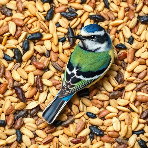 Close-up of bird seed texture UK