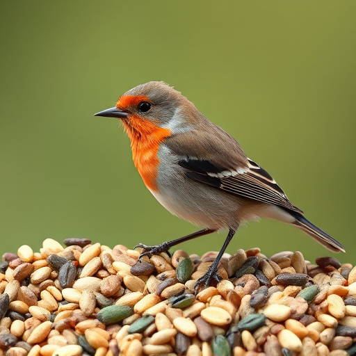 Close-up of bird seed texture UK