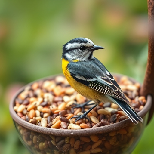 Close-up of bird seed texture UK