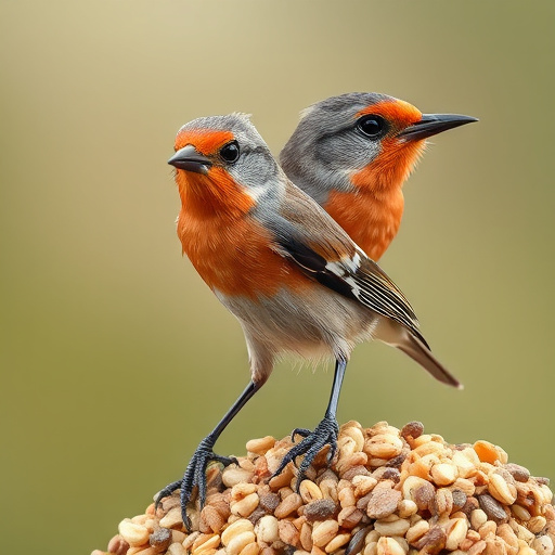 Close-up of bird seed texture UK