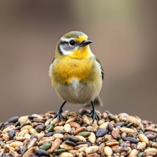Close-up of bird seed texture UK