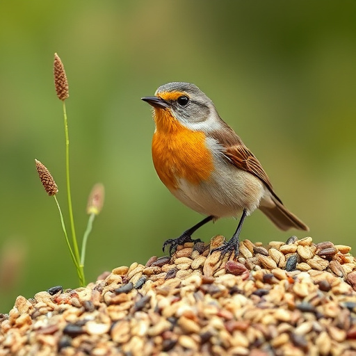 Close-up of bird seed texture UK