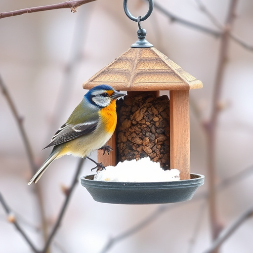 Close-up of labelled bird feed packaging