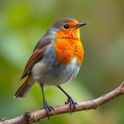 Close-up of robin near mealworm tray