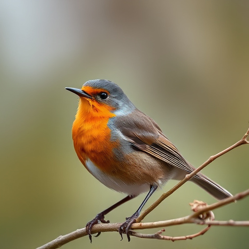 Close-up of robin near mealworm tray