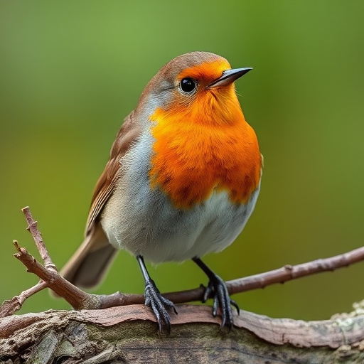 Close-up of robin near mealworm tray