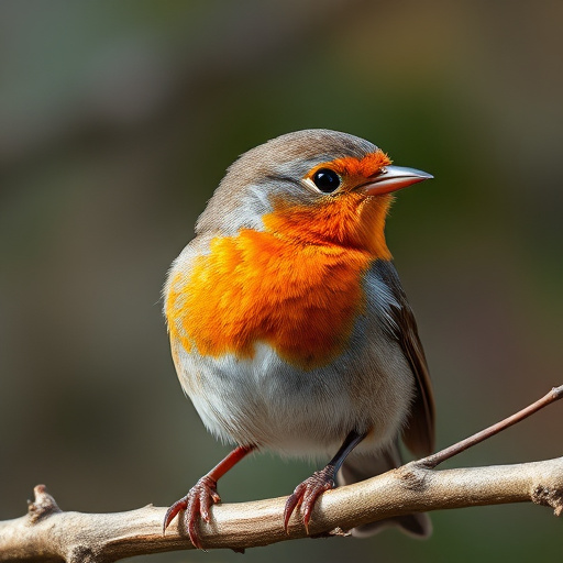 Close-up of robin near mealworm tray